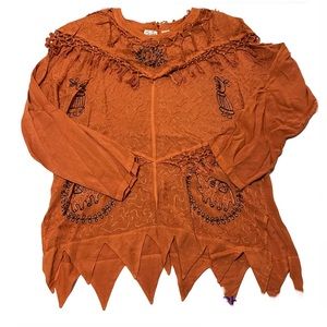 Desire | Vintage Boho Fringe Beaded Animal Elephant Shirt